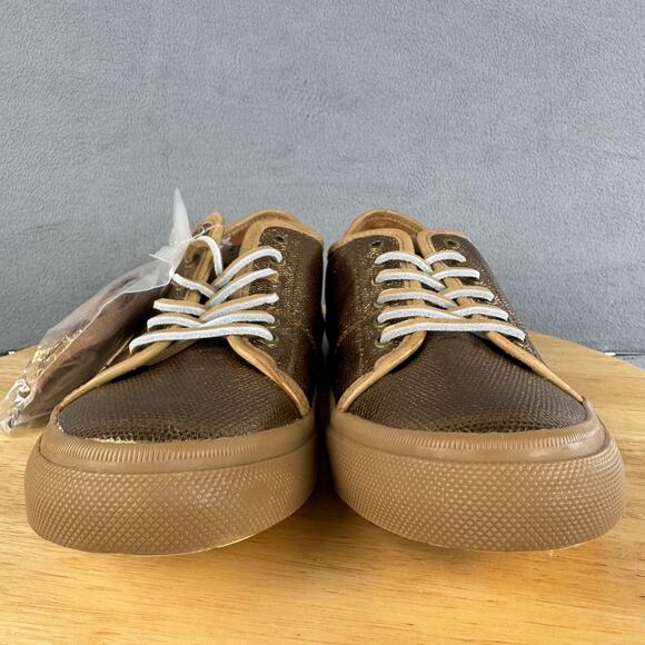 FRYE Gia Canvas Low-Top Bronze Casual Sneaker New Women’s Size 9M US Rare - Picture 2 of 8